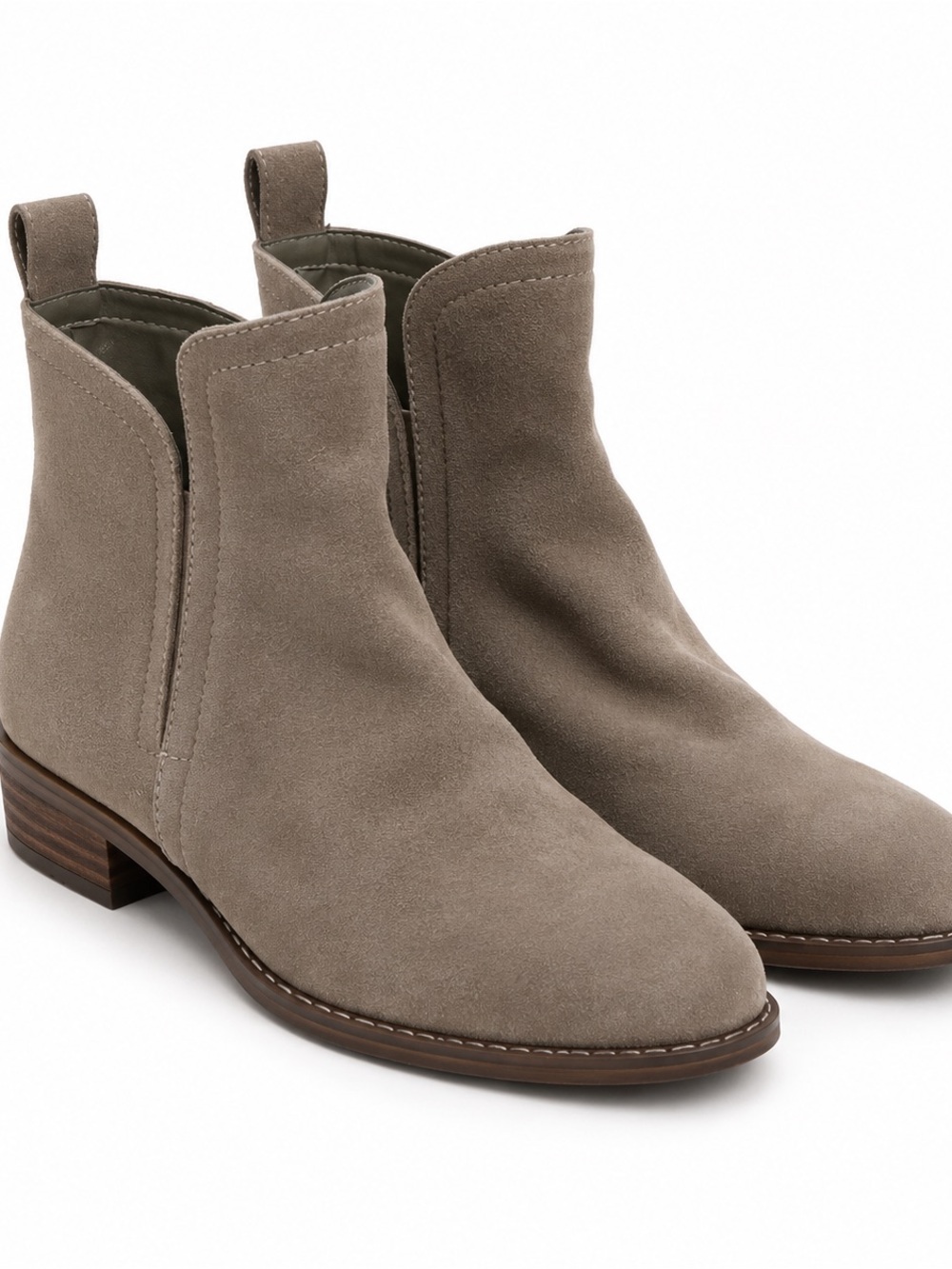 Women's Suede Ankle Boots in Taupe